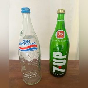 Vintage Glass Soda Bottles
